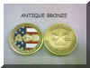 ANTIQUE BRONZE:  Freedom AGE Coin