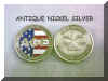 ANTIQUE NICKEL SILVER:  Freedom AGE Coin