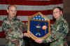 SMSgt Jerry Beyer presented shadow box to MSgt Richard D. Perryman (Ret. 1 Jul 2007)